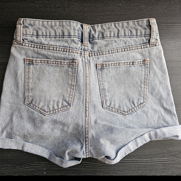 Trendy Light Blue Denim Jean Shorts - Picture 5 of 5